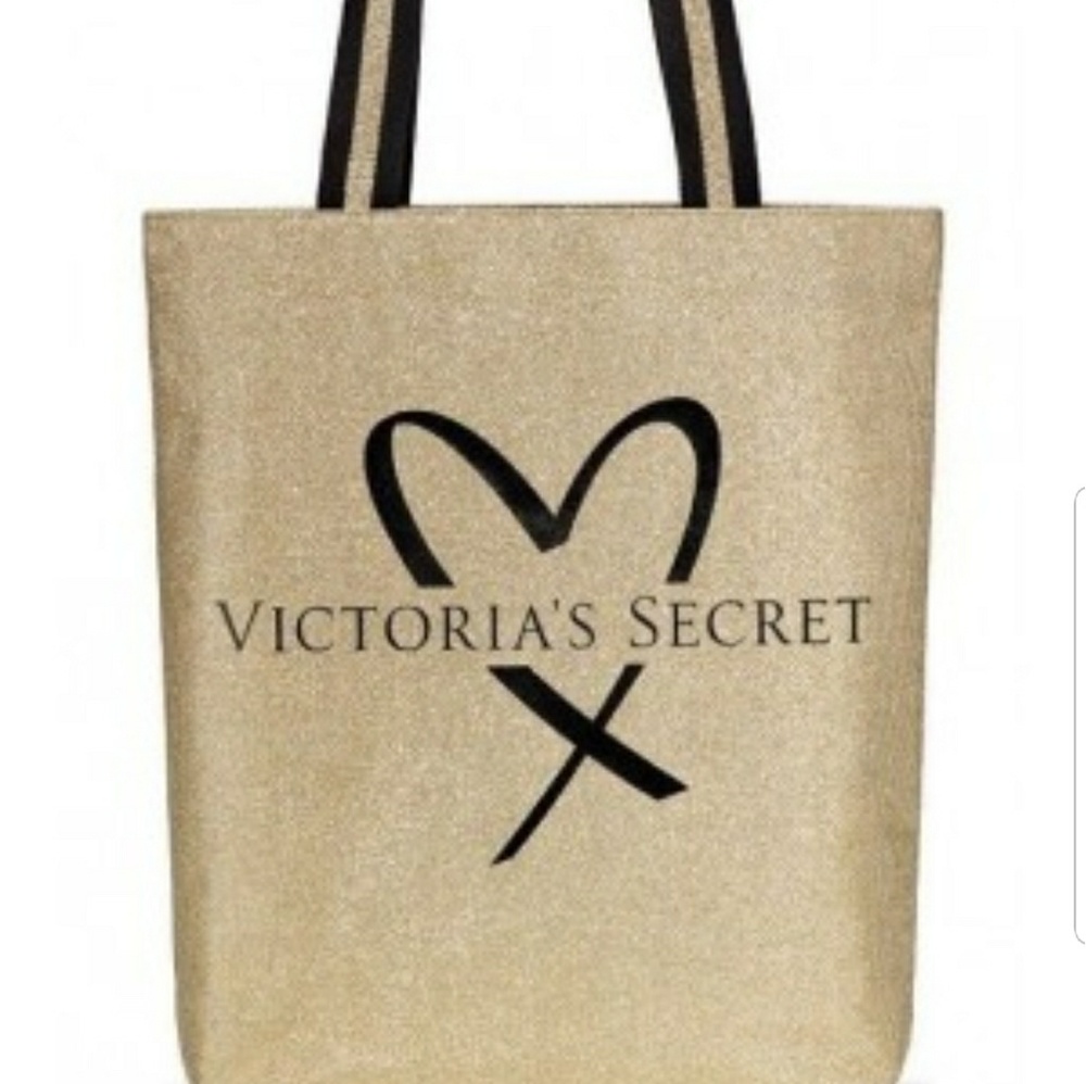 Vs gold sparkle love bag